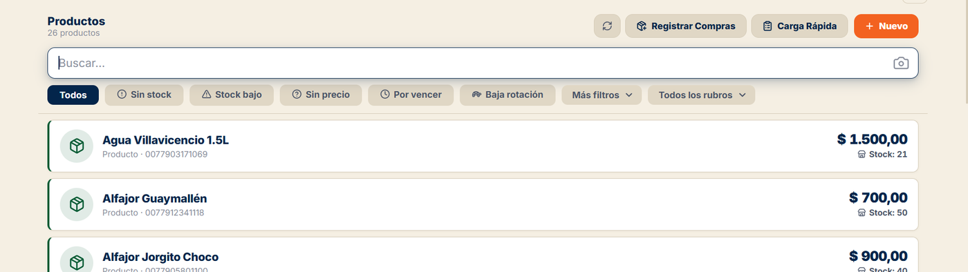 Gestión de productos y stock en Pequín